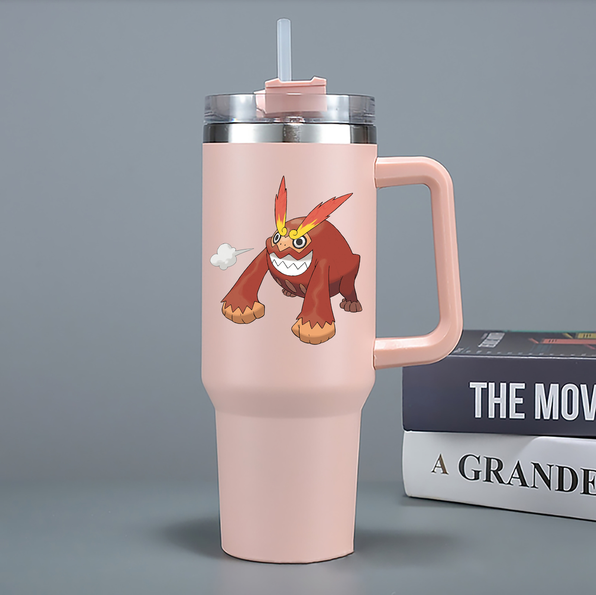 （画像用） ポケットモンスター Pokémon 1200mL車用タンブラー - クリスタルステッカー（プラスチックストロー付き）